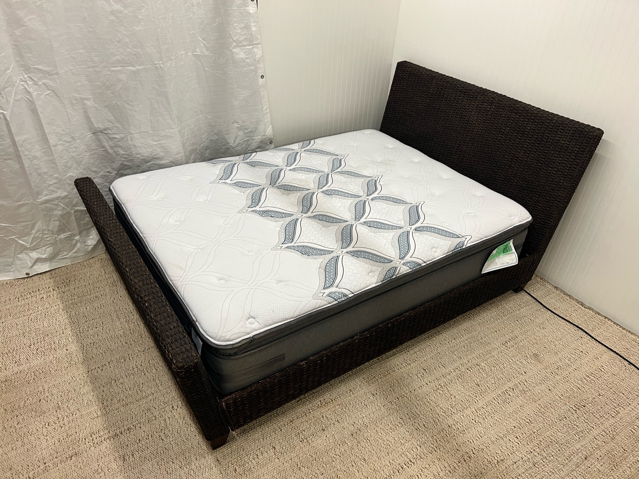 Crate & Barrel Woven Queen Bed Frame