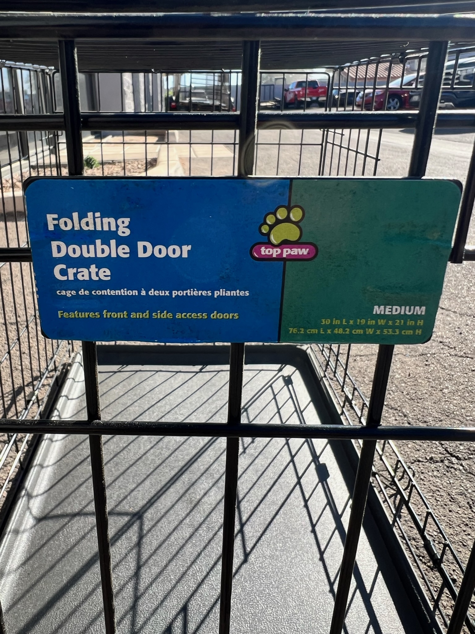 Top Paw® Double Door Folding Wire Dog Crate with Divider Panel