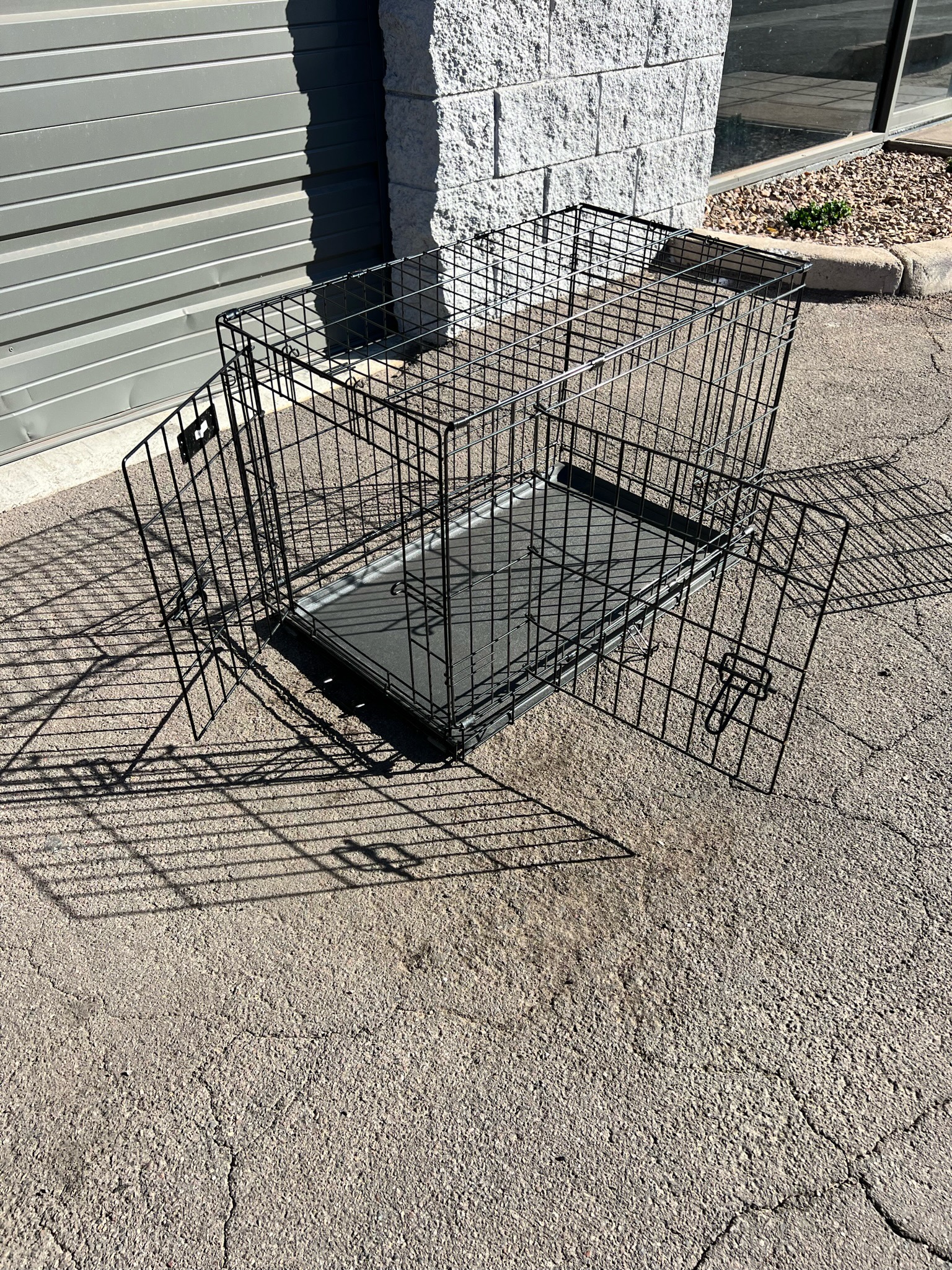 Top Paw® Double Door Folding Wire Dog Crate with Divider Panel